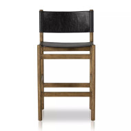 Four Hands Kena Bar Stool - Sonoma Black W/ Solid Parawood
