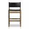 Four Hands Kena Bar Stool - Sonoma Black W/ Solid Parawood