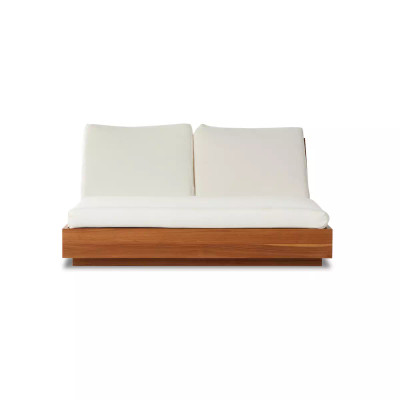Four Hands Kinta Outdoor Double Chaise Lounge - Faye Cream