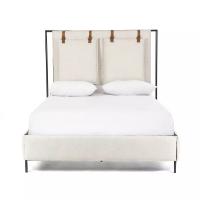 Four Hands Leigh Upholstered Bed - Queen - Hockney Ivory
