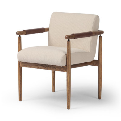 Four Hands Markia Dining Armchair - Fiqa Boucle Light Taupe