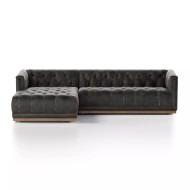 Four Hands Maxx 2 - Piece Sectional - Destroyed Black - Left Arm Facing - 109"