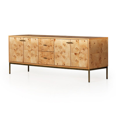 Four Hands Mitzie Media Console - Amber Mappa Burl