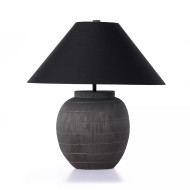 Four Hands Muji Table Lamp - Black Cotton