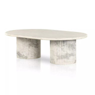 Four Hands Oranda Coffee Table - Polished White Marble
