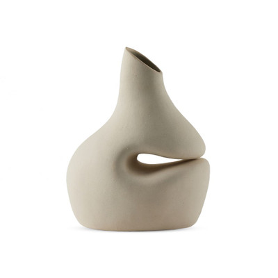 Four Hands Organic Vase - Cream Matte Ceramic
