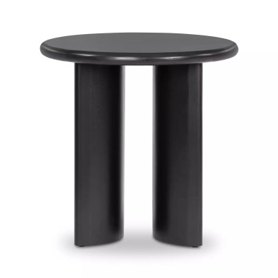 Four Hands Paden End Table - Aged Black Acacia
