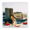 Four Hands Penthouse Pool by Slim Aarons - 24"X24" - White Maple