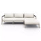 Four Hands Sherwood Outdoor 2 - Piece Sectional, Weathered Grey - Right Chaise - Natural Ivory