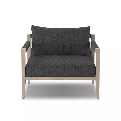 Four Hands Sherwood Outdoor Chair, Weathered Grey - Fiqa Boucle Slate