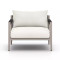 Four Hands Sherwood Outdoor Chair, Weathered Grey - Natural Ivory