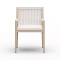 Four Hands Sherwood Outdoor Dining Armchair, Washed Brown - Natural Ivory