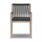 Four Hands Sherwood Outdoor Dining Armchair, Weathered Grey - Fiqa Boucle Slate