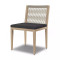Four Hands Sherwood Outdoor Dining Chair, Washed Brown - Fiqa Boucle Slate