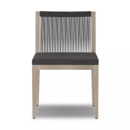 Four Hands Sherwood Outdoor Dining Chair, Weathered Grey - Fiqa Boucle Slate