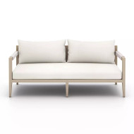 Four Hands Sherwood Outdoor Sofa, Washed Brown - 63" - Natural Ivory