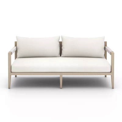Four Hands Sherwood Outdoor Sofa, Washed Brown - 63" - Natural Ivory