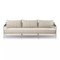 Four Hands Sherwood Outdoor Sofa, Weathered Grey - 93" - Fiqa Boucle Cream