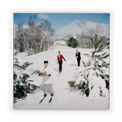 Four Hands Skiing Waiters by Slim Aarons - 24"X24"