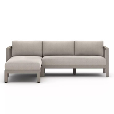 Four Hands Sonoma Outdoor 2 - Piece Sectional, Weathered Grey - Left Arm Facing - Venao Grey