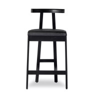 Four Hands Tex Bar Stool - Black Leather