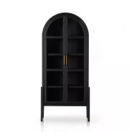 Four Hands Tolle Cabinet - Drifted Matte Black Solid