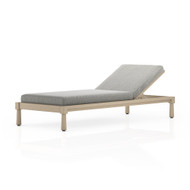 Four Hands Waller Outdoor Chaise - Washed Brown - Faye Ash