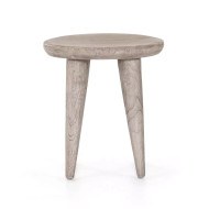 Four Hands Zuri Round Outdoor End Table - Weathered Grey