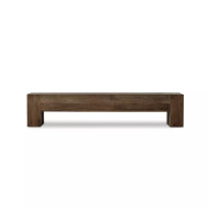 Four Hands Abaso Large Accent Bench - Ebony Rustic Wormwood Oak