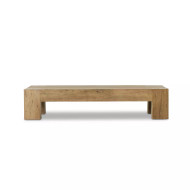 Four Hands Abaso Rectangular Coffee Table - Rustic Wormwood Oak