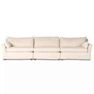 Four Hands Delray 3 - Piece Slipcover Sectional