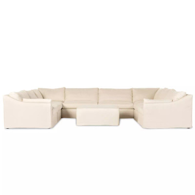 Four Hands Delray 8 - Piece Slipcover Sofa Sectional W/ Ottoman