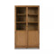 Four Hands Millie Panel and Glass Door Cabinet - Drifted Oak Solid