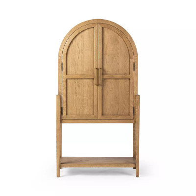 Four Hands Tolle Bar Cabinet - Drifted Oak Solid