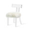 Interlude Home Tristan Klismos Chair - Ivory Sheepskin