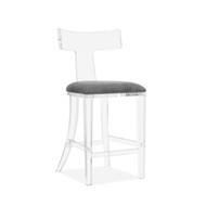 Interlude Home Tristan Counter Stool - Grey Velvet