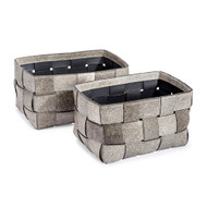 Interlude Home Perrin Baskets - Hide - Set Of 2