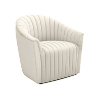 Interlude Home Channel Swivel Chair - Pearl
