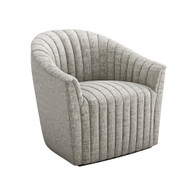 Interlude Home Channel Swivel Chair - Feather