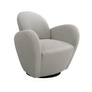 Interlude Home Miami Swivel Chair - Grey