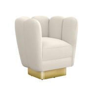 Interlude Home Gallery Swivel Chair Brass - Pearl