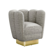 Interlude Home Gallery Swivel Chair Brass - Feather