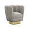Interlude Home Gallery Swivel Chair Brass - Feather