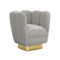 Interlude Home Gallery Swivel Chair Brass - Grey