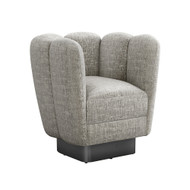 Interlude Home Gallery Swivel Chair Gunmetal - Feather