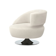 Interlude Home Isabella Right Swivel Chair - Pearl