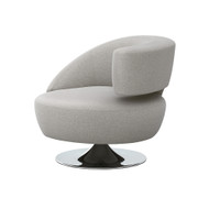 Interlude Home Isabella Right Swivel Chair - Grey