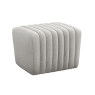 Interlude Home Channel Ottoman - Grey