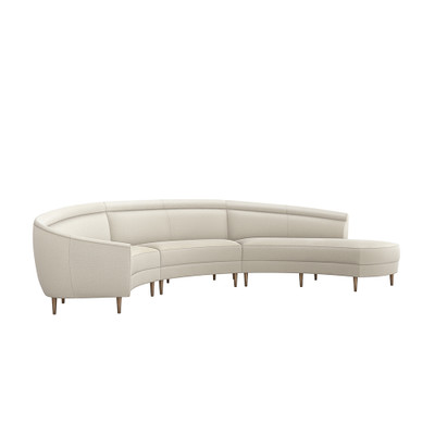 Interlude Home Capri Right Chaise Sectional - Pearl