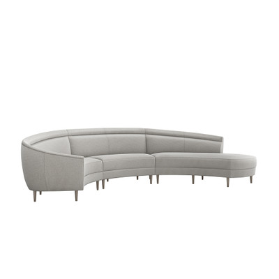 Interlude Home Capri Right Chaise Sectional - Grey